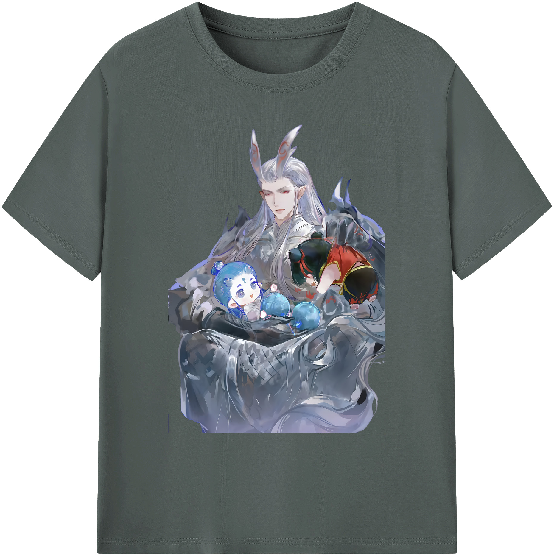 （画像用） Ne Zha 2 ナタ 魔童の大暴れ 綿100％ メンズ半袖Tシャツ｜肌触りやわらか＆通気性